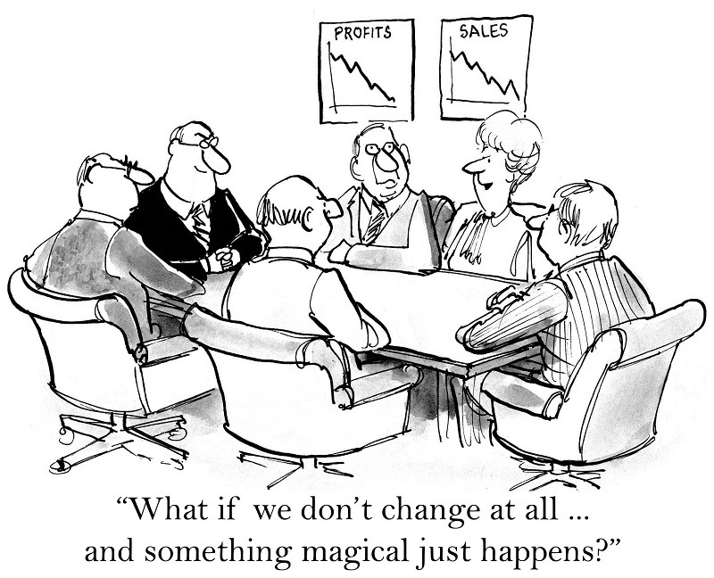 Cartoon about resisting change