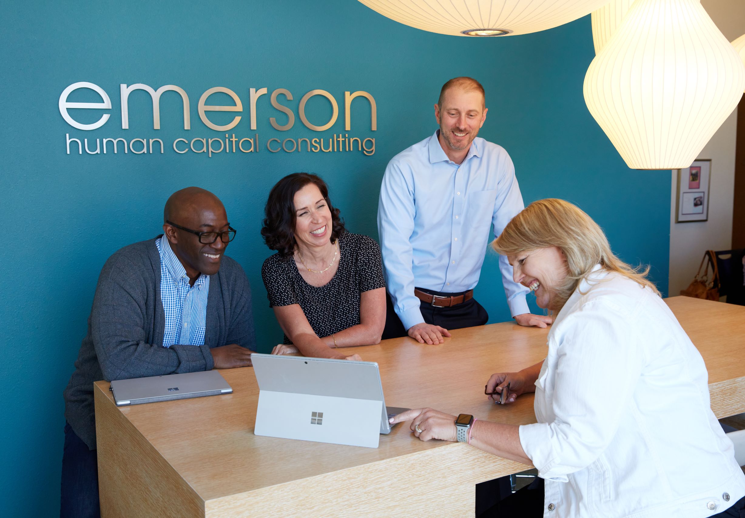 Emerson Change Agents working together